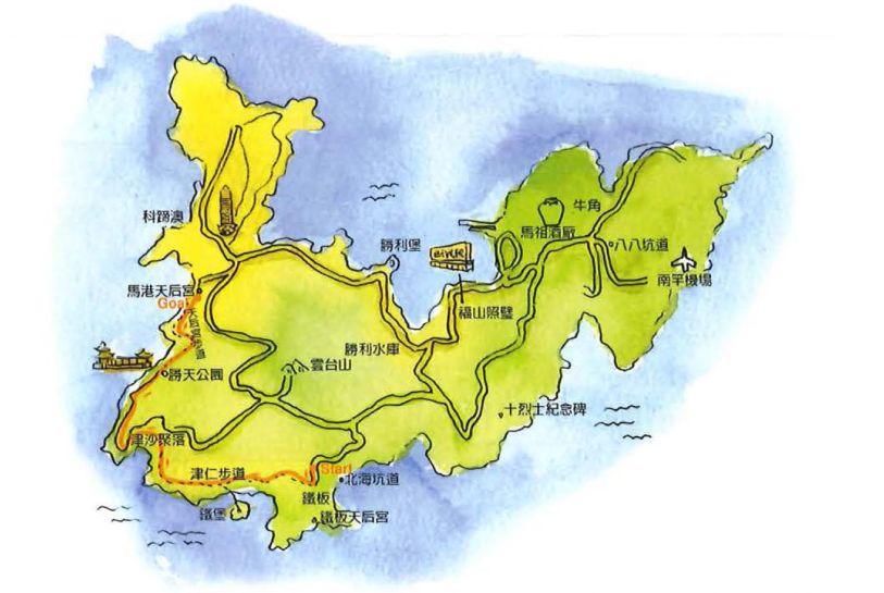 南竿津仁步道-湛藍漸層的海岸線