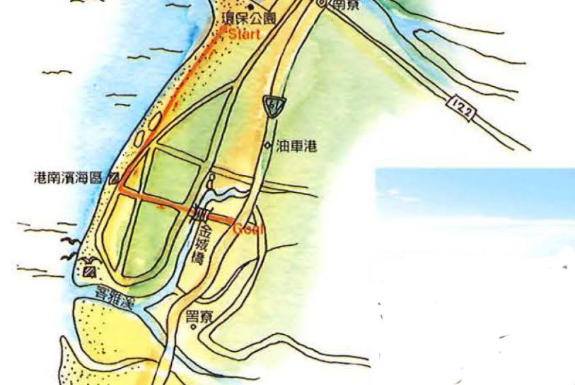 南寮濱海步道-海天相連的海岸線