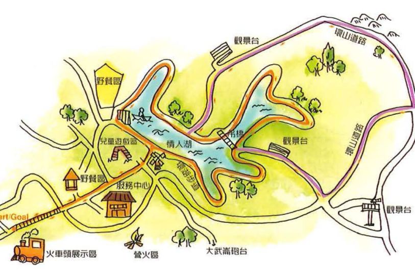 情人湖-湖光山色的森林浴