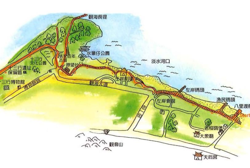 八里左岸-海風吹拂啜飲咖啡
